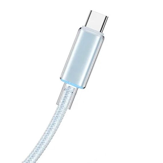 Дата кабель USAMS US-SJ659 Type-C to Lightning PD Cloud Series (1.2m) Blue | Зображення 1