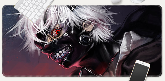 Ігрова поверхня для мишки з Аніме принтом "Токійський гуль / Tokyo ghoul" 800*300*3 мм 0213