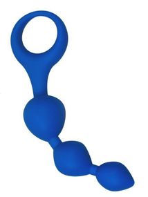 Анальні кульки Alive Triball Blue, силікон, макс. діаметр 2 см sexstyle