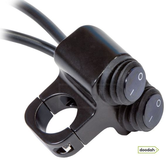 Мото кнопка на руль з підсвічуванням - VGEBY Dual Black IP55, 12В, 16А (підсвічування Blue). Гарантия 6 мес. | Зображення 3