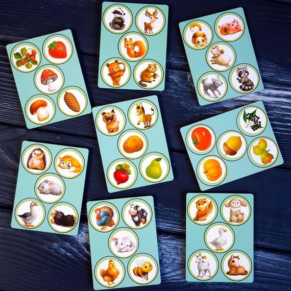 Дерев'яна настільна гра "Дикі та свійські тварини" Ubumblebees (ПСФ021) PSF021 сортер-комодик | Зображення 2