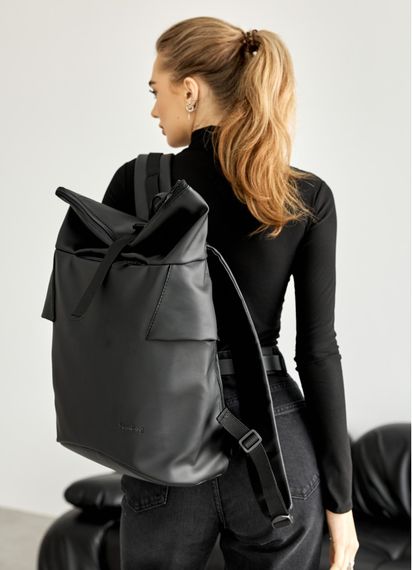 Жіночій рюкзак рол Sambag RollTop KZN чорний 39 х 28.5 х 15 см (24300001) | Зображення 9