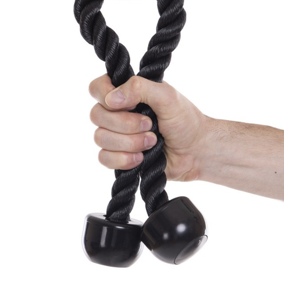Канат для тяги York Fitness подвійний хват на трицепс з обертовим підвісом, хром | Зображення 3