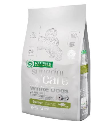 Nature's Protection Superior Care White Dogs Grain Free Junior Small and Mini Breeds Сухий корм для цуценят з білою шерстю 1.5 кг