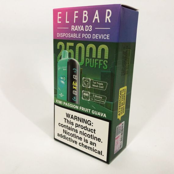 Elf Bar Raya D3 25000 смак Ківі Маракуйя Гуава (Kiwi Passion Fruit Guava) | Зображення 2