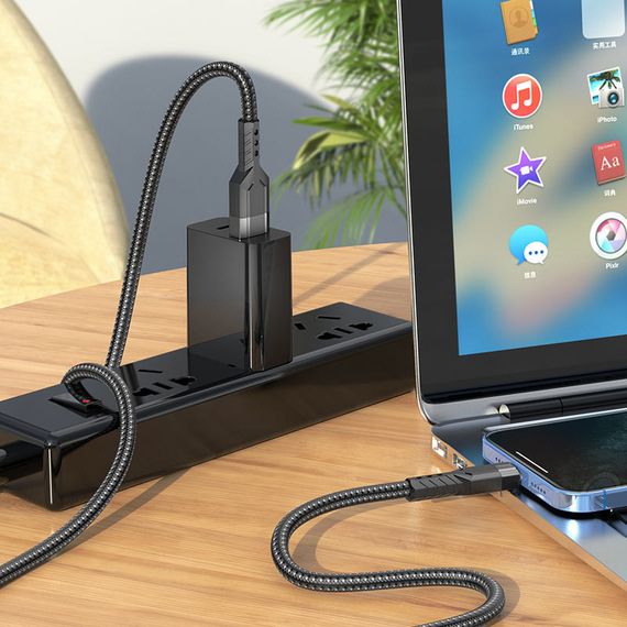 Дата кабель Hoco U110 charging data sync USB to Lightning (1.2 m) | Зображення 3