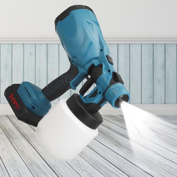 Краскопульт электрический на 800мл, с регулировкой ширины + аккумулятор 24V / Аккумуляторный краскораспылитель | Зображення 5