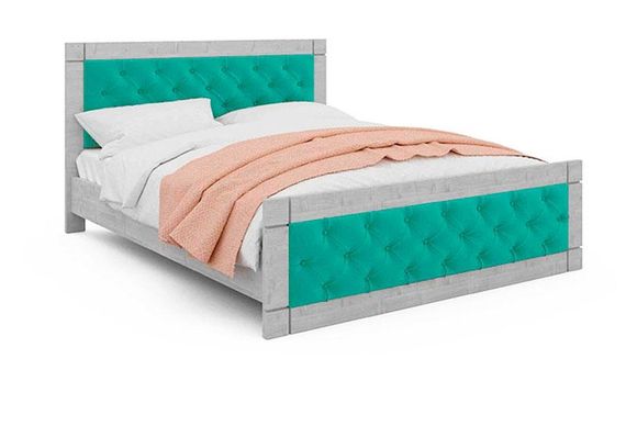 Кровать Natali 160х200 см Белое дерево/велюр Light Teal (мятный бирюзовый) выбор цвета обивки | Зображення 4