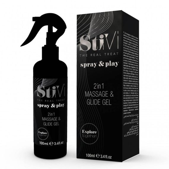 Лубрикант та масажний гель HOT StiVi Spray&Play 2в1, 100 мл sexstyle