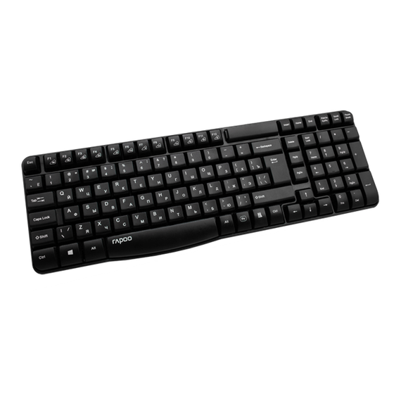Клавиатура Rapoo E1050 wireless Black чёрная, классическая, радио интерфейс, беспроводная