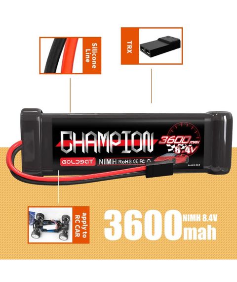 GOLDBAT 8.4V 3600mAh NIMH акумулятор з Tamiya роз'ємом для RC авто, бота та баггі | Зображення 5