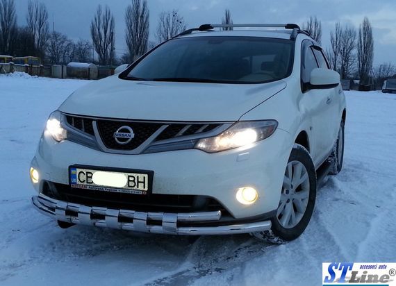 Передній захист ST015 (нерж) для Nissan Murano 2008-2014 рр | Зображення 3