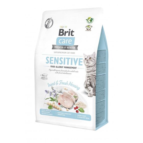 Корм сухий Brit Care Cat Grain Free Insect для дорослих котів з харчовою непереносимістю з комахами та рибою 400 г