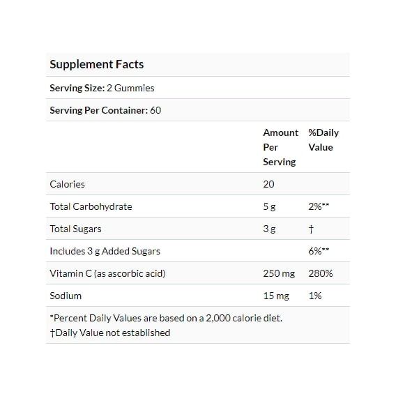 Вітамін C Doctor's Best Vitamin C Gummies 250 mg 120 Gummies Orange Bliss DRB-00510 | Зображення 2