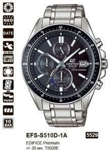 Годинники наручні чоловічі сталеві кварцові якісні оригінальні Casio Edifice EFS-S510D-1AVUEF | Зображення 1
