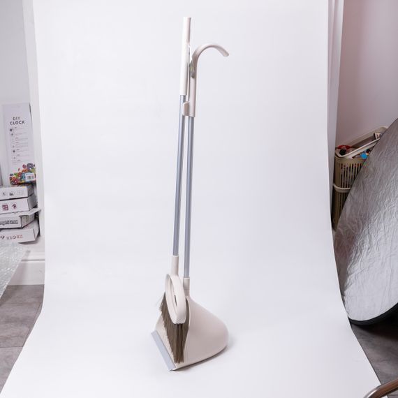 Набір віник і совок на довгій ручці для підлоги 25×25×95 (см) Білий HP-45-1W | Зображення 3