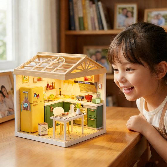 Конструктор-румбокс Кухня Mini House 8005-MH серії "Інтер'єр", зі світлом | Зображення 8