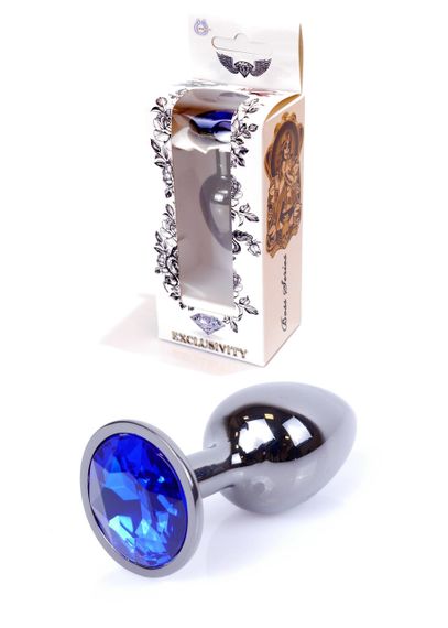 Анальна пробка -Jewellery Dark Silver PLUGDark Blue Sex Aura