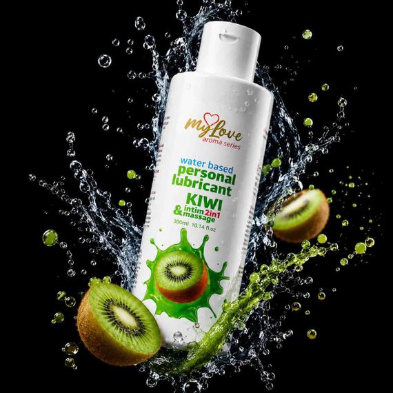 2в1 лубрикант та масажний гель - MyLove Aroma Series Intim&Massage Kiwi, 300 мл Sex Aura | Зображення 1