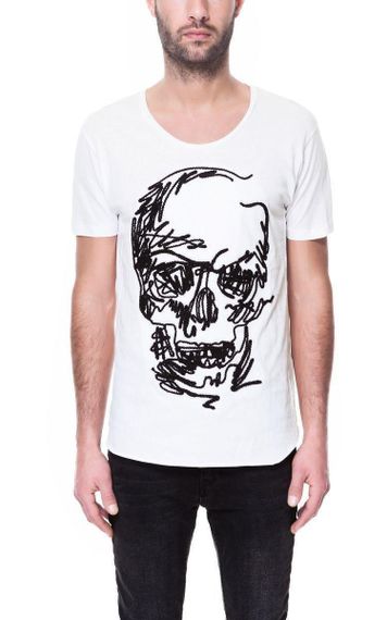 Футболка чоловіча з принтом повсякденна XL Білий