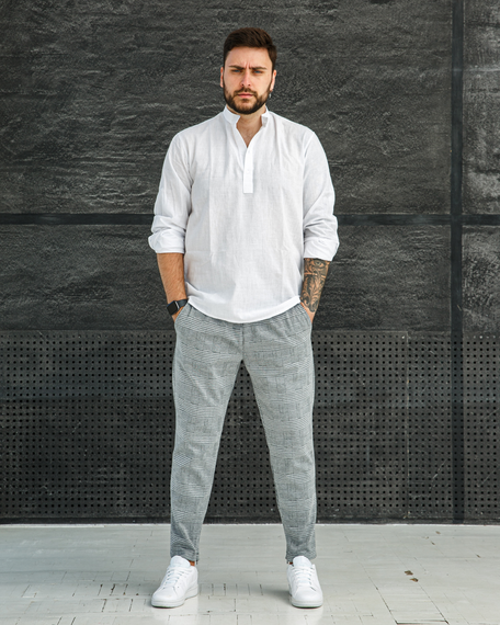 Брюки змейка клетка основной S XL | Зображення 2