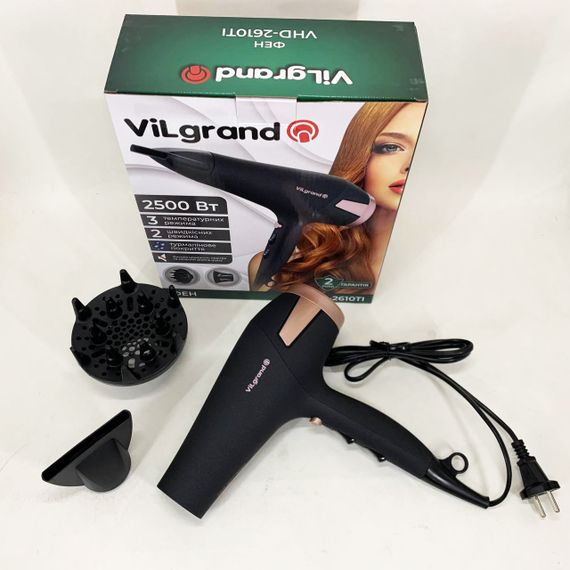 Фен для ефективного укладання волосся Vilgrand VHD 2610TI 2500 Вт, Фен для красивої укладки волосся GQ-67 | Зображення 9