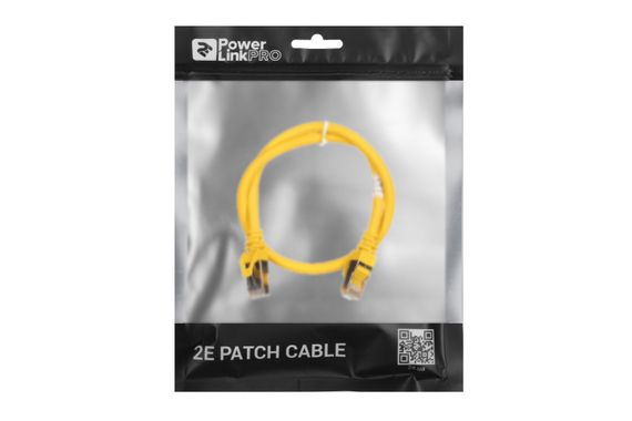 Патч-корд 2E Cat 6,S-FTP экран оплётка фольга,RJ45, 4Х2 27AWG ,7/0.14 Cu, 0.50 m, PVC,Yellow (2E-PC6SFTPCOP-050YLW) | Зображення 2
