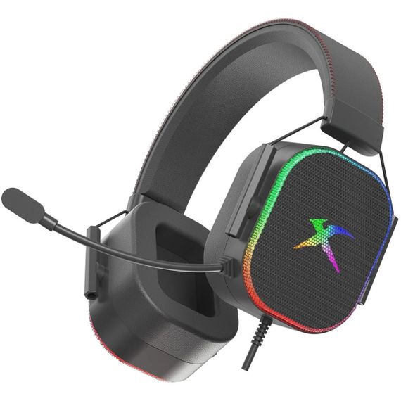 Ігрова гарнітура XTRIKE ME GH-606  XBOX/PS/PC, USB+3,5 мм, статичне RGB, кабель 2м, чорна | Зображення 1