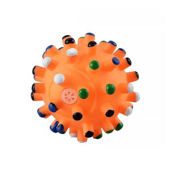 Игрушка мяч для собак Taotaopets 6,5см 065529 Orange с пищалкой | Зображення 1