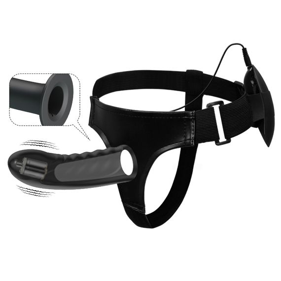 Страпон - Pretty Love Marvin Vibrating StrapOn Harness Black, 16.2 см | Зображення 7