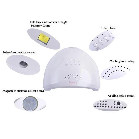 Портативна сушарка для нігтів Sun one nail lamp FD77-1, Лампи для сушіння, Манікюрна сушарка QM-66 | Зображення 4