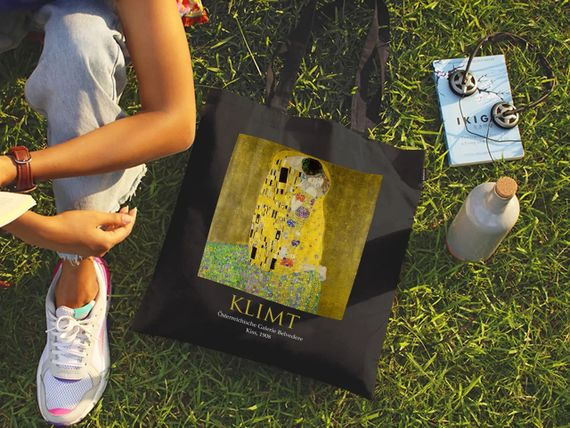 Екошопер BookOpt ВК4064 KLIMT «Поцілунок» Чорний | Зображення 8