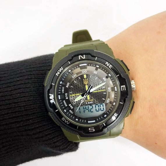 Годинник наручний чоловічий Skmei 1454AG зелений | Зображення 6