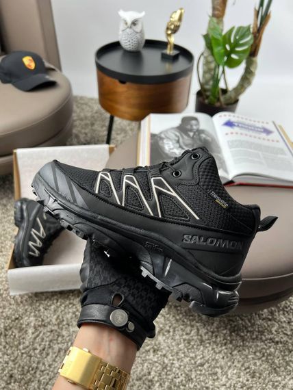 Мужские зимние кроссовки  Salomon XT-6 Black Beig Fur, Вьетнам 44 28 | Зображення 5