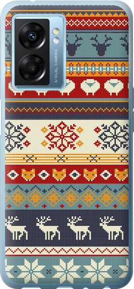 Чехол на Oppo A77 5G Рождественский орнамент "3303u-1377-17620"