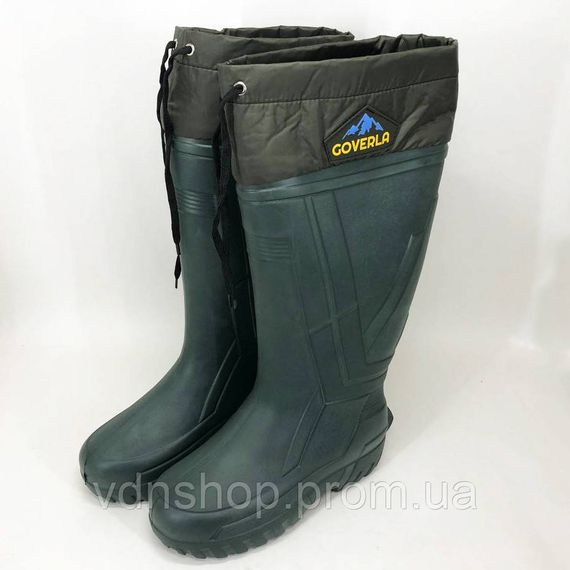 Міцні гумові чоботи для чоловіків 43р 28, 5см, Гумове взуття для риболовлі, Гумові стьобані чоботи BK-35 | Зображення 9