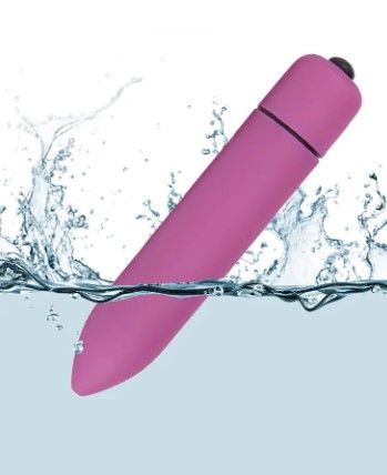 Компактный мини вибратор, ВиброПуля с 10 режимами вибрации фиолетовая Sex Aura | Зображення 2