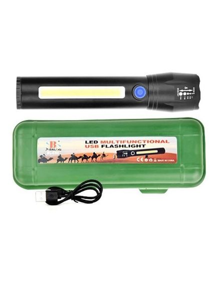 Фонарь ручной X-BALOG BL-C62 XPE + COB с встроенным аккумулятором и зарядкой от USB | Зображення 2