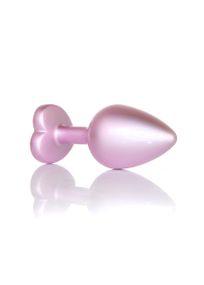 Анальна металева пробка Plug-Jewellery Pearl Pink Heart PLUG- Clear L sexstyle
