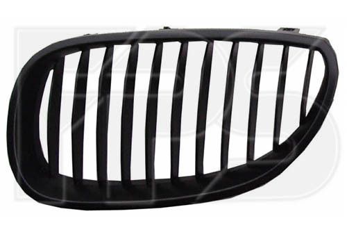 Решетка радиатора левая BMW 5 E60 '03-10 (FPS) ребра+рамка черные 51137065701