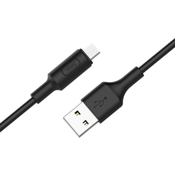 Дата кабель Hoco X25 Soarer MicroUSB (1m) Чорний | Зображення 2