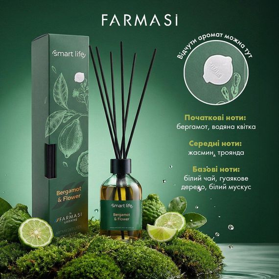 Диффузор для дома Farmasi Bergamot &amp; Flower Smart Life 100 мл | Зображення 1