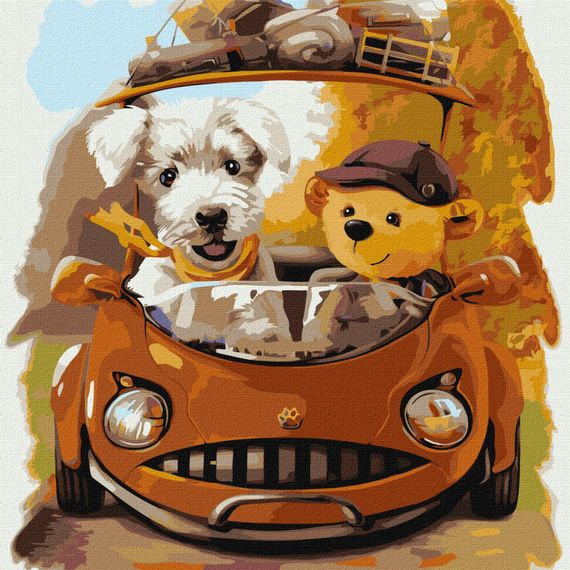 Картина за номерами "Дружня подорож" Ідейка KHO4382 40х40 см