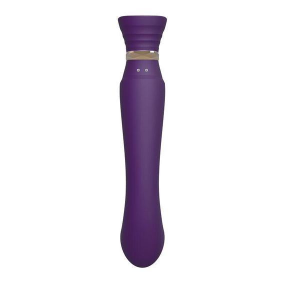 Смартвібратор 3в1 Zalo — Queen Twilight Purple, пульсівна перлина та вакуум, кристал Swarovski Sex Aura | Зображення 9