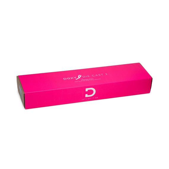 Вібромасажер DOXY Die Cast 3 Hot Pink, дуже потужний, живлення 220В, металевий корпус | Зображення 7