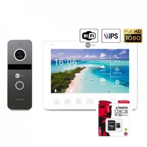 Комплект видеодомофона Neolight NeoKIT HD WF Graphite micro SD