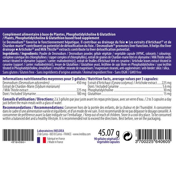Комплекс для профилактики работы печени INELDEA SANTE NATURELLE HEPATOBIL 90 Caps | Зображення 1
