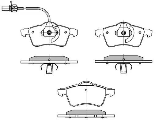 Колодки передні гальмівні T4 2.5TDI 96-03 (R15) (з датчиком), NATIONAL (NP2643) | Зображення 3