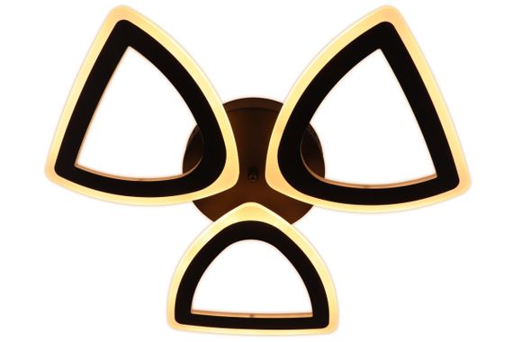 Люстра світлодіодна стельова LED світильник для квартири на стелю лед з пультом 25617 Чорний 8х57х57 см. | Зображення 3