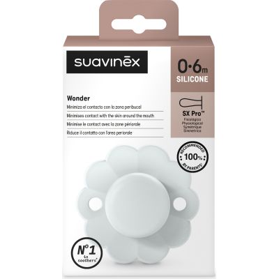 Пустышка Suavinex Wonder физиологическая, 0-6 мес. светло-голубой (308375) | Зображення 2